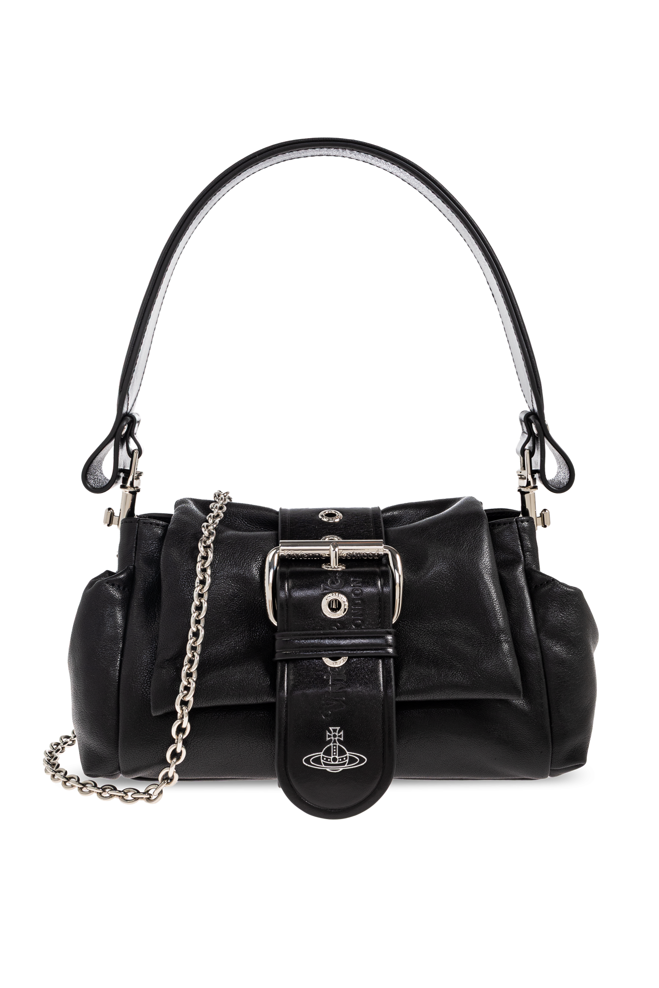 Vivienne Westwood ガンメタブラック ベルト Vivienne Westwood ガンメタブラック ベルト Orb Buckle Belt in